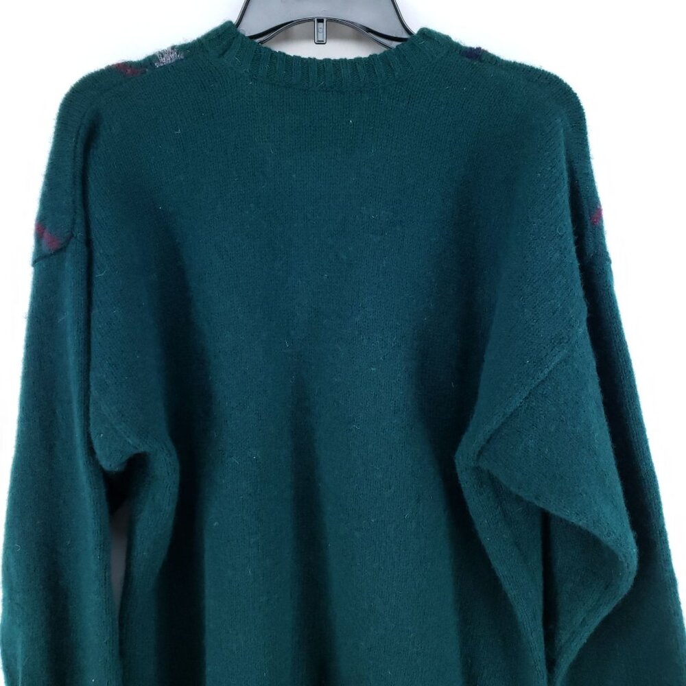 The Moors Shetland Wool Sweater Men's Sz Large Green Argyll - Picture 4 of 7